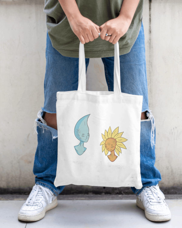 Sun Flower Moon Stone Tote Bag - Image 4