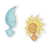 Sun Flower Moon Stone Stickers