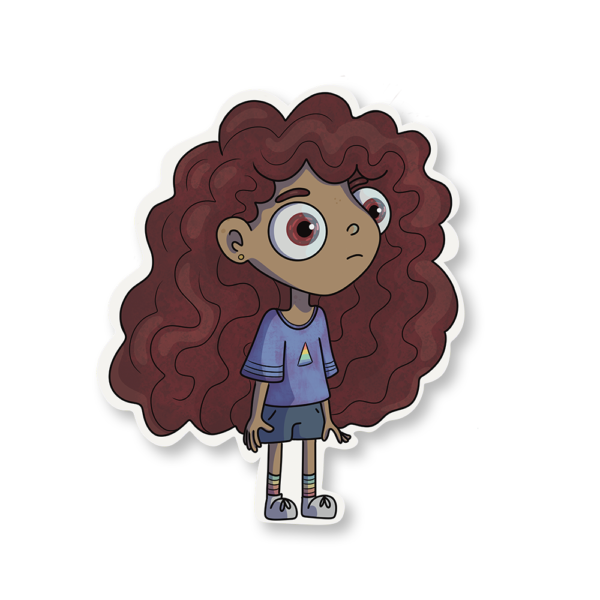 Curly Kid Stickers